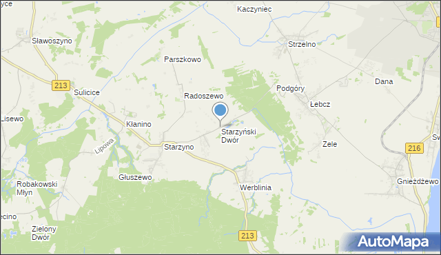 mapa Starzyński Dwór, Starzyński Dwór na mapie Targeo